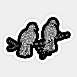 A Pair of Doves (Design on Front) Sticker